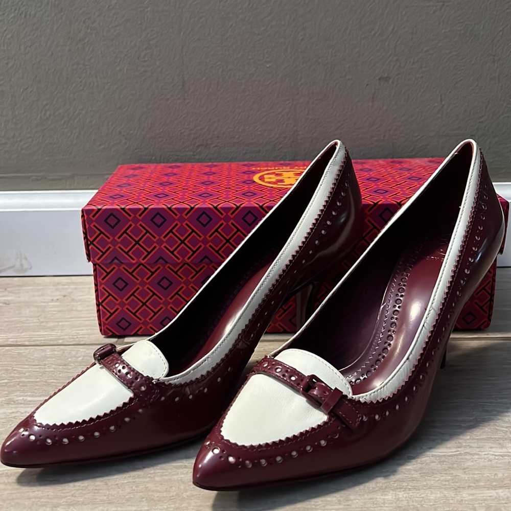Tory Burch Darlene Pump Heels 9.5 Maroon